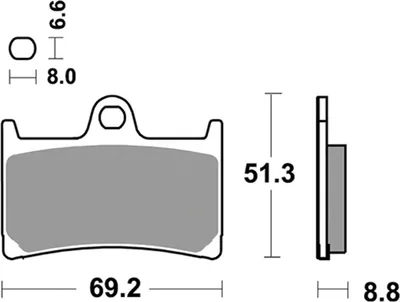 Produktbild von sbs Bremsbeläge Satz Vorne 634DS2