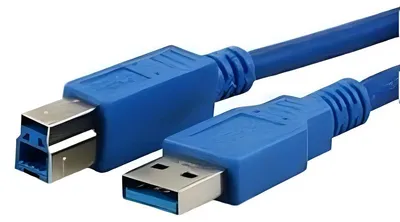 Produktbild von MediaRange Anschlusskabel USB 3.0 Stecker A/B 5m blau