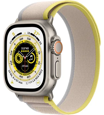 Produktbild von Apple Watch Ultra 4G 49mm Titan/Trail gelb/beige M/L