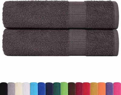Zdjęcie produktu dla Ręczniki kąpielowe vidaXL FROGN, 2 szt., antracyt, 100 x 150 cm, 360 g/m²