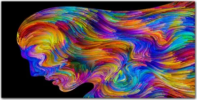 Produktbild von Coloray Bild aus Leinwand 100x50 Leinwand Dekoration - Die Zeichen Farben des Regenbogens