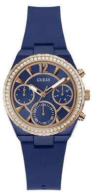 Produktbild von Guess Damenuhr Diana, 36 mm Gehäuse, Blau-Zweifarbig, Chronograph, 5 Bar wasserdicht