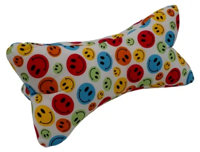Produktbild von Leseknochen Smiley, Nackenkissen, Nackenrolle, Lesekissen, Buchstütze, Relaxkissen, ergonomisch, Baumwolle, Gräser, Blätter
