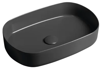 Produktbild von Isvea INFINITY OVAL Aufsatzwaschbecken 55x36cm, Anthrazit