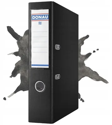 Produktbild von Donau Aktenordner 2-Ring A4 Schwarz 75mm