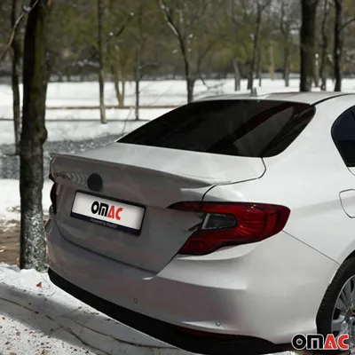 Zdjęcie produktu dla Tylny spojler dachowy do Fiat Tipo 2015-2025 Sedan z ABS, zagruntowany