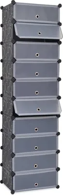 Produktbild von The Living Store Schuh-Organizer Zusammenklappbar mit 10 Fächern Schwarz