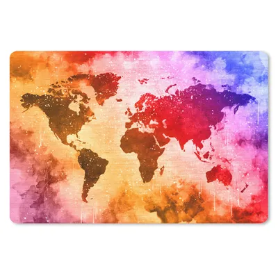 Produktbild von MuchoWow® Mauspad Mousepad Weltkarte - Farbe - Farben 27x18 cm - Mousepads - Maus Mat - Pad - Mausunterlage - Büroartikel - Desk Matten