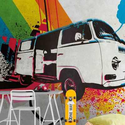 Produktbild von A.S. Creation Livingwalls Fototapete The Wall 383021 Eine Rolle Ein Motiv 3.71 x 2.80 m Palmen Bunt