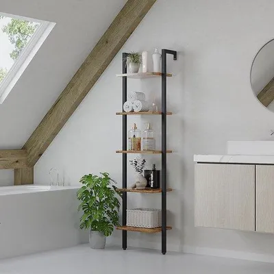 Produktbild von Schlankes Bücherregal, 15x32x47cm, für Wohnzimmer, Schlafzimmer, Büro