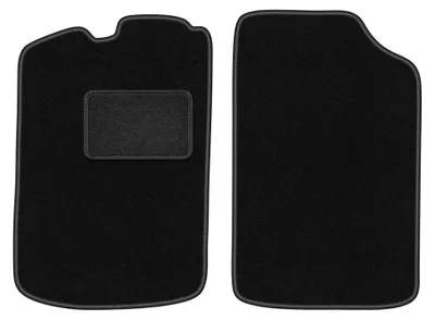 Produktbild von Velours-Fußmatten Vorne für Volkswagen Golf I 1974-1983 (Schrägheck) – 2-tlg, Schwarz, passgenau – Wielganizator LUX