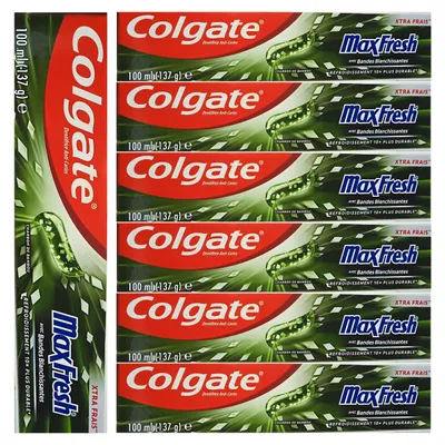 Produktbild von Colgate | Max Fresh Bamboo Charcoal – Zahnpasta – 100 ml – 7 Stück – Mit Aktivkohle & Bambusextrakt – Für ein sauberes und frisches Mundgefühl
