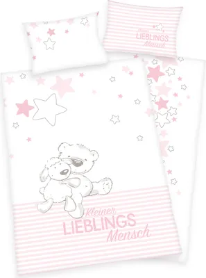 Obrázek produktu pro HERDING Povlečení do postýlky Miláček růžováBavlnaBavlna, 100/135, 40/60 cm