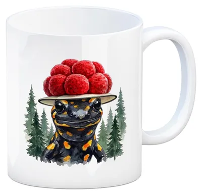 Produktbild von Salamander mit Bollenhut Kaffeebecher Schwarzwald Motiv