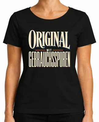 Immagine prodotto di T-shirt da donna, nero, taglia M, con scritta divertente per il compleanno, con un tocco di sarcasmo, e con segni di usura