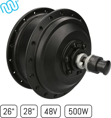Obrázek produktu pro windmeile | Přední kolo s nábojovým motorem, černé, 26"/28", 48V/500W, E-Bike, Elektrické kolo, Pedelec