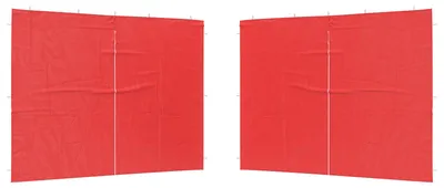 Produktbild von vidaXL Party Zelt Seitenteil 2 pcs Rot 300 x 195 cm PE und Stahl