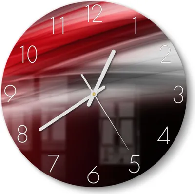 DEQORI Glasuhr Ø30 cm Zahlen 'Sonnenfinsternis' Wanduhr