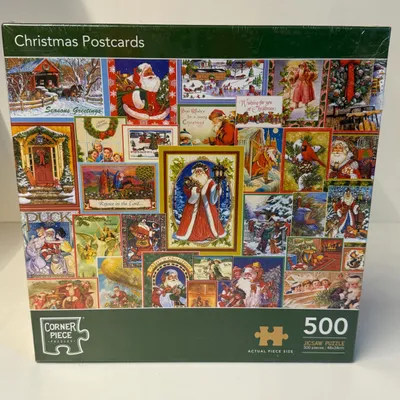 Produktbild von Corner Piece Puzzle Christmas Postcards 500 Teile