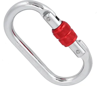 Produktbild von Runder Karabiner Sicherheitsverschluss Oshape Stahlschloss Hochbelastbar für Felsklettern Hauptschloss