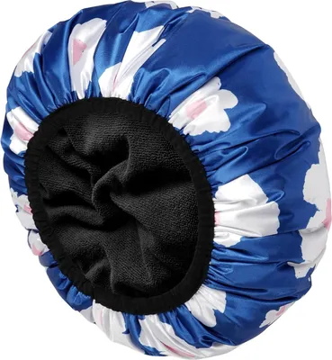 Produktbild von Wasserdichte Drielaagse Duschhaube für Langhaar – Seidiger Satin, Wiederverwendbar und Atmungsaktiv, Ideal für Schlaf und Haushaltsarbeiten