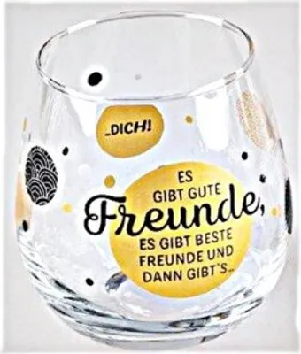 Produktbild von Whiskyglas, Wasserglas oder auch Weinglas mit Spruch Es gibt gute Freunde..""