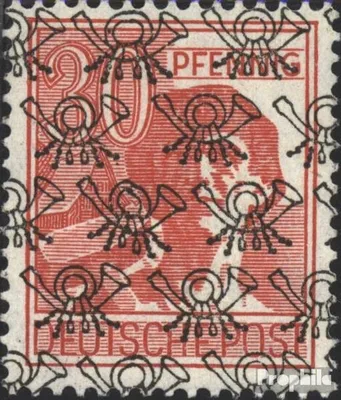 Produktbild von Briefmarken Bizone (Alliierte Besetzung) 1948 Mi 46II postfrisch Posthörnchen (Netzaufdruck)