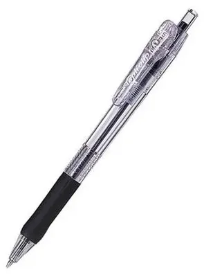 Produktbild von Kugelschreiber, 0,21 mm, Druckmechanismus, ZEBRA "Tapli Clip ECO", schwarz