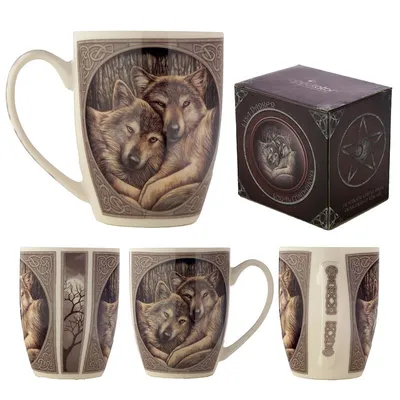 Produktbild von Kaffeebecher Wolfswelpen, Lisa Parker, Kaffeetasse Tassen Teetassen Kaffeepott Henkelbecher Wolf Wölfe