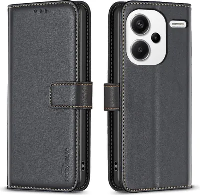 Produktbild von Xiaomi Redmi Note 13 Pro+ 5G Hülle - BINFEN Klapphülle - Schwarz