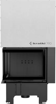Produktbild von Kamineinsatz aus Stahl KRATKI VNL 610/430 9 kW Ø 200 mit Schiebetür schwarz Verkleidung