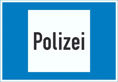 Produktbild von Richtzeichen Polizei Symbol Schild A5 (148x210mm)