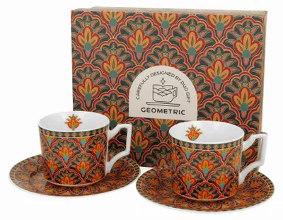 Produktbild von Duo Festum Espresso-Tassen mit Untertassen Geschenkset Porzellan