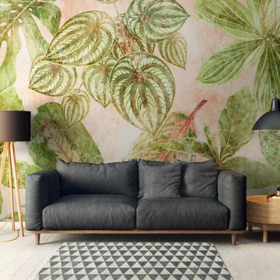 Immagine prodotto di Profhome 382421-GU Carta da parati in tessuto non tessuto Jungle verde opaco rosa 3,71 m x 2,8 m