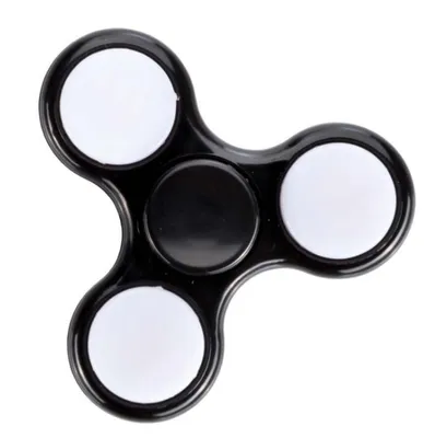 Produktbild von Fidget Spinner Glow in the Dark Schwarz - Hochwertiges Anti-Stress Spielzeug für Kinder & Erwachsene - Leuchtender Handkreisel für Fokus