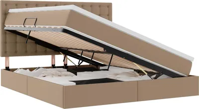 Productafbeelding van vidaXL Opbergbed, cappuccino, 180 x 200 cm, kunstleer