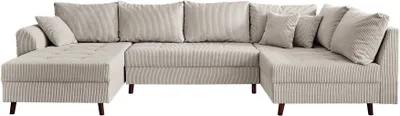 Produktbild von Best Mobilier Rune, Ecksofa, Grau, 7 Sitz(e), Rune, Samt, Holz