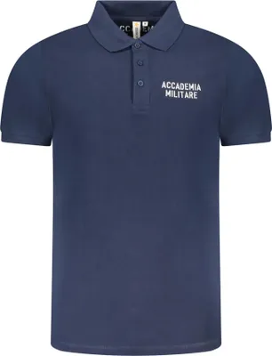 Produktbild von Poloshirt Herren Blau - Kurzarm mit Kontrast und Logodruck