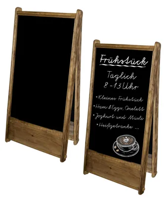 Immagine prodotto di 1 x Lavagna per esterni "Vintage", a doppia faccia, dimensioni 62x120 cm