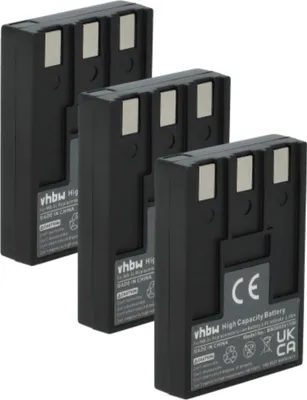 Produktbild von vhbw 3x Akku kompatibel mit Canon PowerShot SD110, SD500, SD10, SD100 Kamera (650 mAh, 3,6 V, Li-Ion)