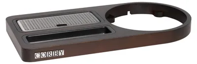 Produktbild von Kompaktes Serviertablett für Getränke aus dunklem Holz