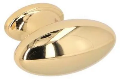Produktbild von Knopf für Möbel aus Zamak, Durchmesser 37 mm, goldfarben verchromt