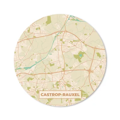 Produktbild von MuchoWow® Mauspad Mousepad Castrop-Rauxel - Karte - Stadtplan - Vintage 20x20 cm - Mousepads - Maus Mat - Pad - Mausunterlage - Schreibtischmatte
