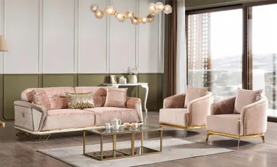 Produktbild von Sofagarnitur Couch Polster Möbel Sitzgarnitur Set 3+1+1 Couchen Sofas Wohnzimmer