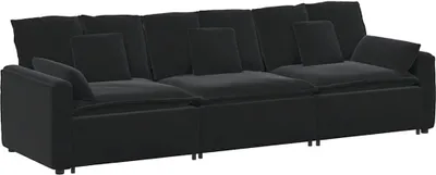 Produktbild von Modulares Sofa mit Kissen Schwarz