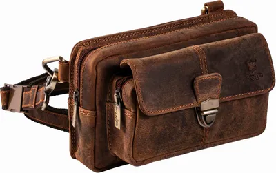 Produktbild von MATADOR Leder Handy Bauchtasche KAIRO 3 in 1 Hunter Braun
