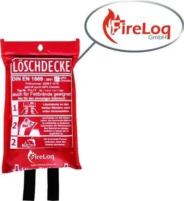 Produktbild von Löschdecke in Tasche 1m x 1m
