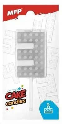 Produktbild von Świeczka klocki cyfra 3 szara - MFP