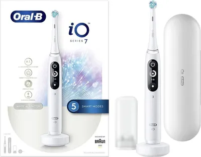 Immagine prodotto di Spazzolino elettrico Oral-B iO Series 7N Ricaricabile, Per adulti, Numero di testine incluse 1, Numero di modalità di spazzolamento 5, Bianco alabastro