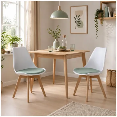 Produktbild von Stuhl Atlanta Weiß, Velvet Türkis